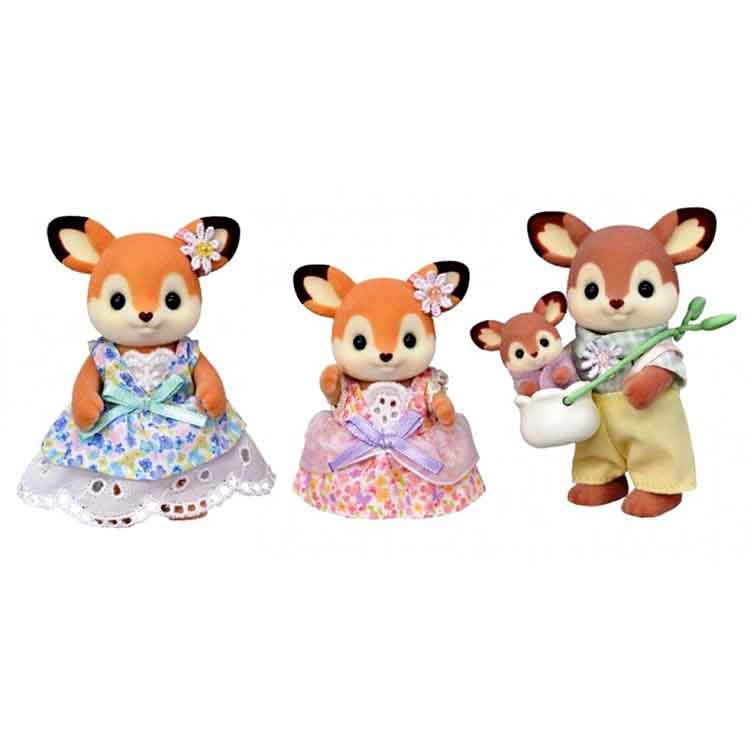 Sylvanian Families Deer Family – 5-Piece Collectible Animal Figure Set