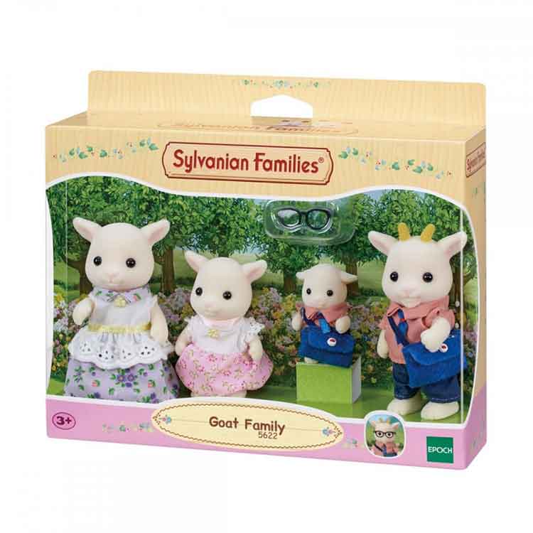 Sylvanian Families Goat Family - 4 Collectible Animal Figures Set