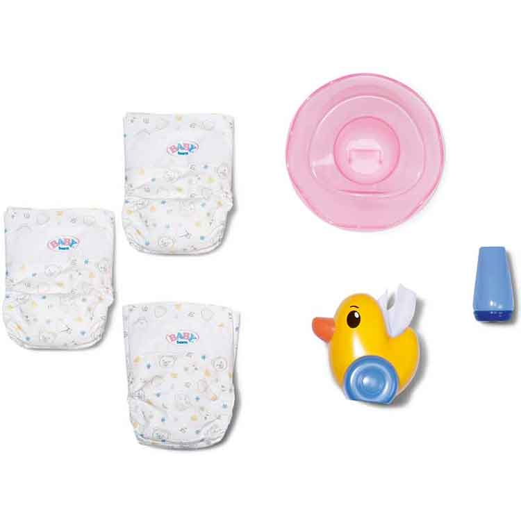 BABY born Potty Training Set for 36cm and 43cm Dolls – Pink Accessories