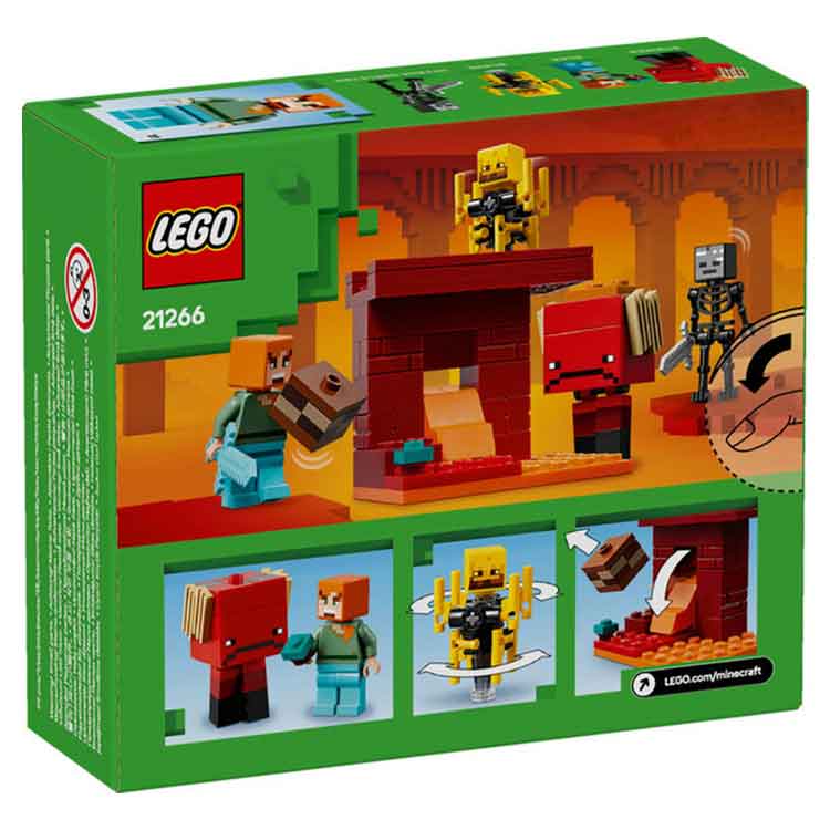 LEGO Minecraft The Nether Lava Battle 21266 Building Set for Kids