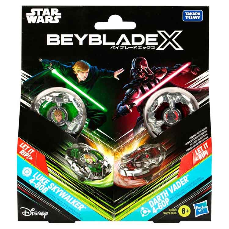 Beyblade X Star Wars Collab Luke Skywalker & Darth Vader Multipack