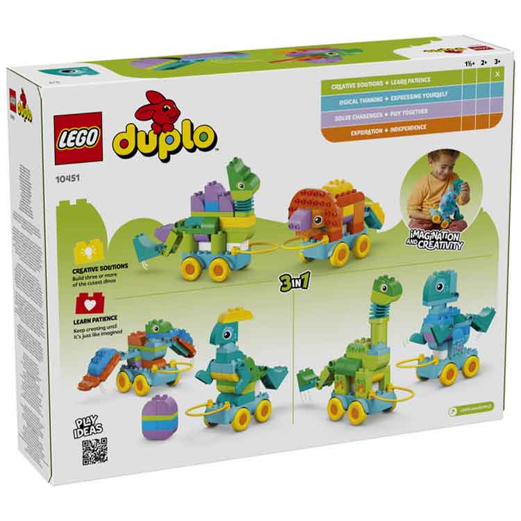 LEGO DUPLO 10451 3in1 Dinosaurs on Wheels Building Toy for Toddlers