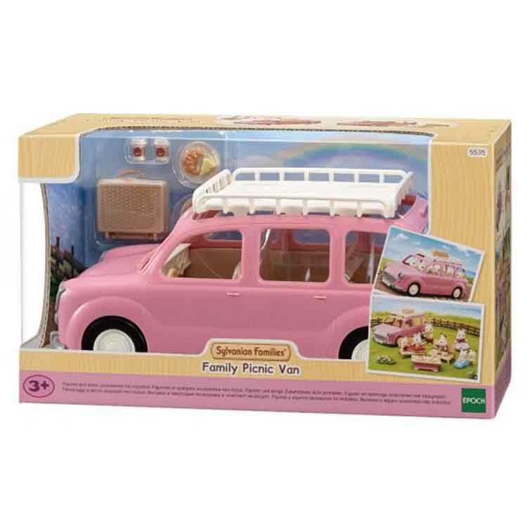 Sylvanian Families Family Picnic Van – 15-Piece Toy Vehicle Playset