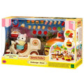 Sylvanian Families Hamburger Stand Playset with Latte Cat Figure