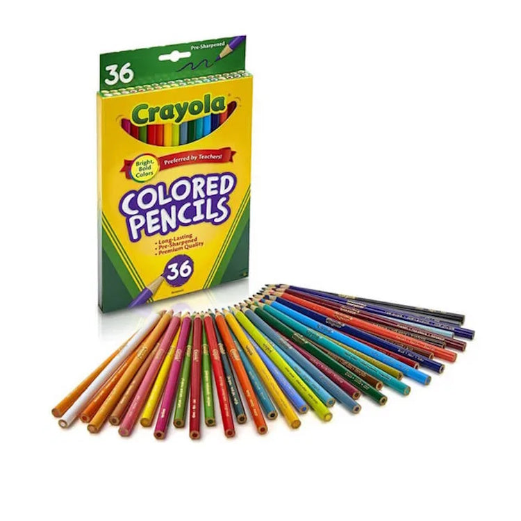Crayola Coloured Pencils – 36 Pack for Drawing and Sketching with White