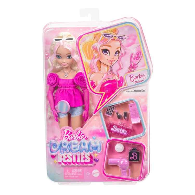 Barbie Dream Besties Malibu Fashion Doll with 11 Beauty Accessories