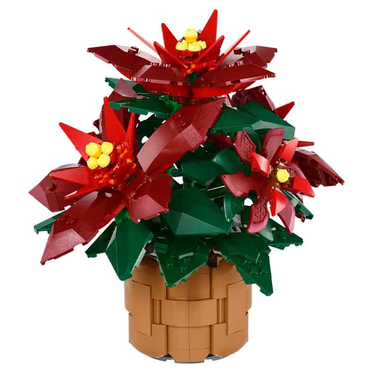 LEGO Icons 10370 Poinsettia Botanical Collection Building Set for Adults