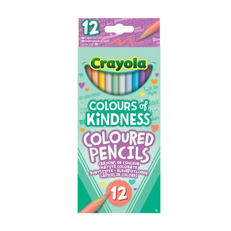Crayola Colours of Kindness Coloured Pencils – 12 Pre-Sharpened Set