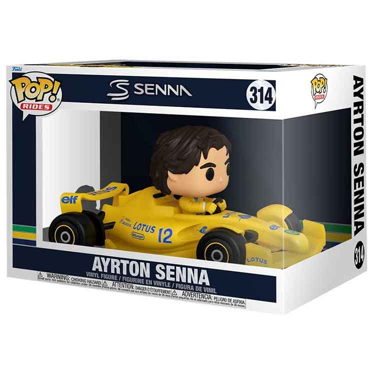 Funko Pop Rides Super Deluxe: Ayrton Senna in Lotus Racing Car Figure