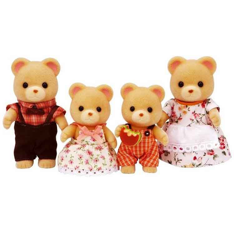 Sylvanian Families Bear Family - 4 Piece Collectible Figure Set