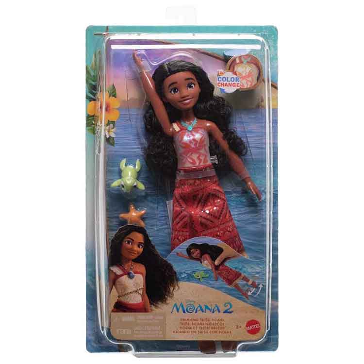 Disney Moana 2 Swimming Tautai Doll – Water Play Feature Figure