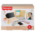 Fisher-Price Wooden Work From Home Set – 9-Piece Pretend Office Playset