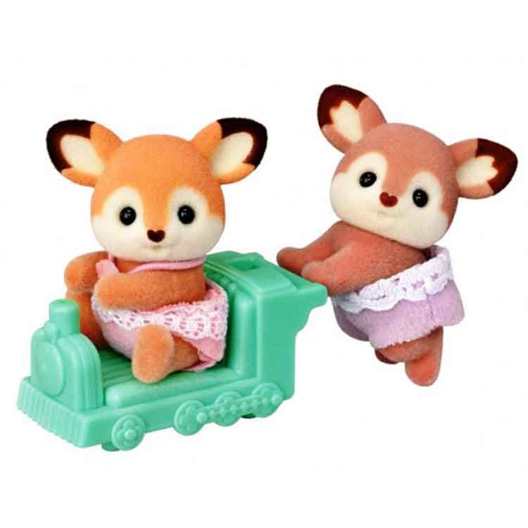 Sylvanian Families Deer Twins Nils and Lida Willow Collectible Figures