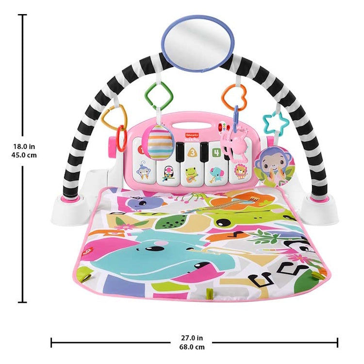Fisher-Price Glow & Grow Kick & Play Piano Gym – Pink Baby Activity Mat