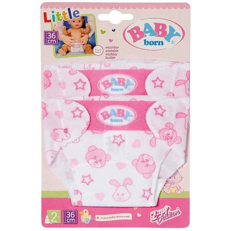 BABY born Reusable Doll Nappies 2 Pack – Fits 36cm Dolls by AJ Toys