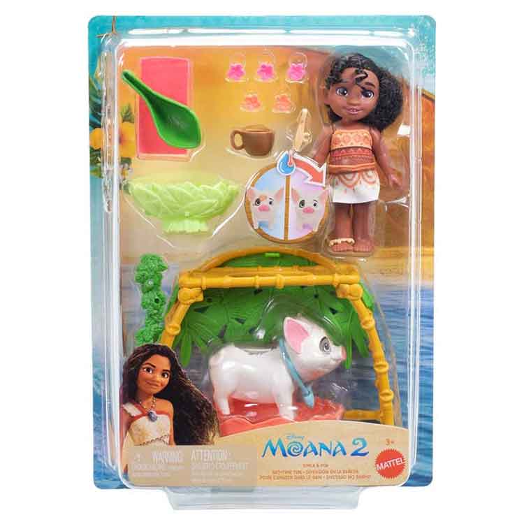 Disney Moana 2 Simea & Pua Bathtime Fun Playset with 10+ Accessories