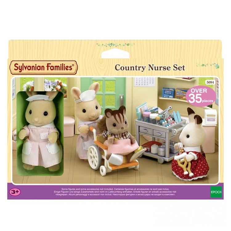 Sylvanian Families Country Nurse Set – Milk Rabbit Mother & 35 Accessories