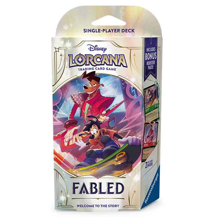 Disney Lorcana Fabled Starter Deck – Max Goof & Powerline TCG Set