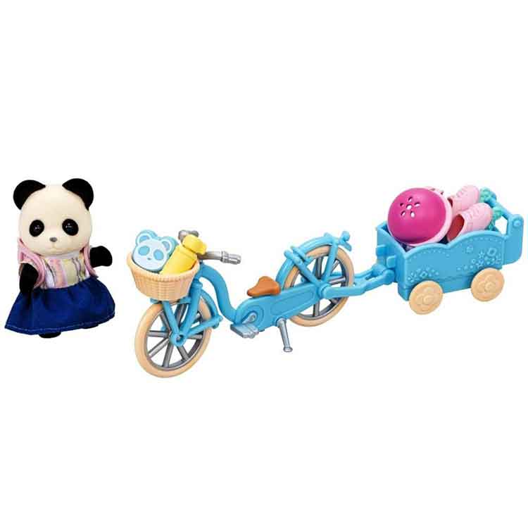 Sylvanian Families Cycle & Skate Set – Panda Girl Figure & Accessories