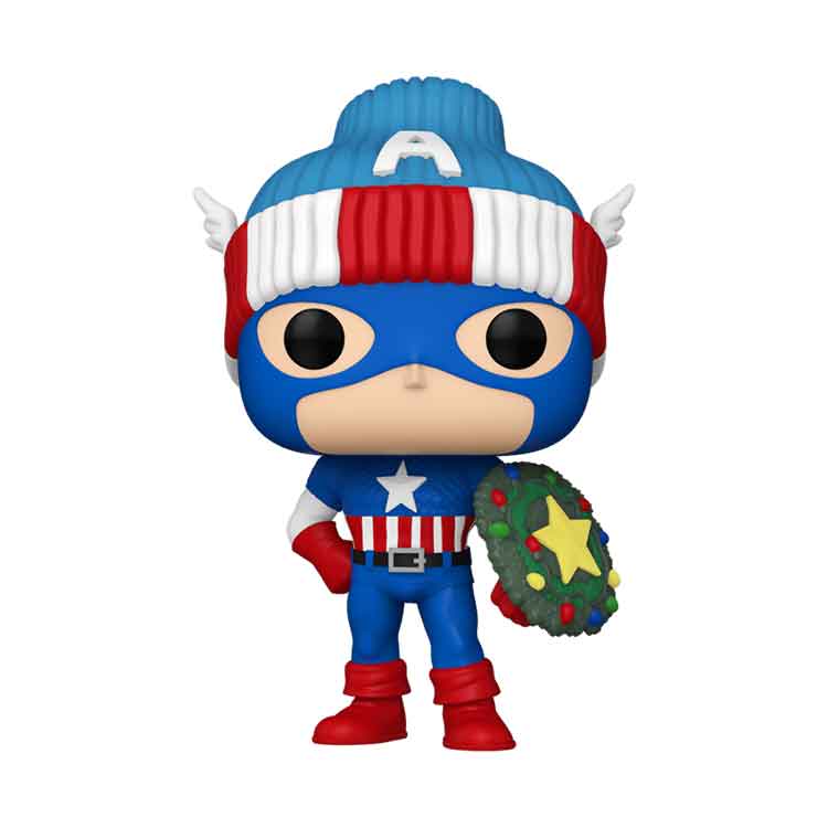Funko POP Marvel: Holiday S4 – Captain America Vinyl Figure 9cm