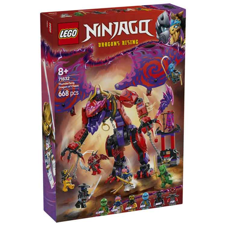 LEGO NINJAGO 71832 Thunderfang Dragon of Chaos Building Toy Set