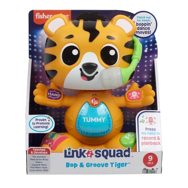 Fisher-Price Link Squad Bop & Learn Tiger - Interactive Musical Toy