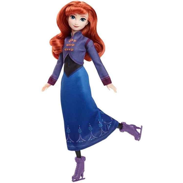 Disney Frozen Anna Ice Skating Fashion Doll with Winter Festival Outfits
