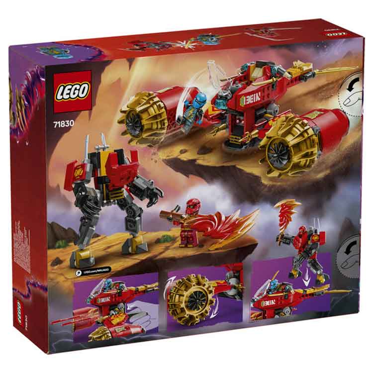 LEGO NINJAGO Kai's Mech Storm Rider 71830 - 2-in-1 Ninja Vehicle Set
