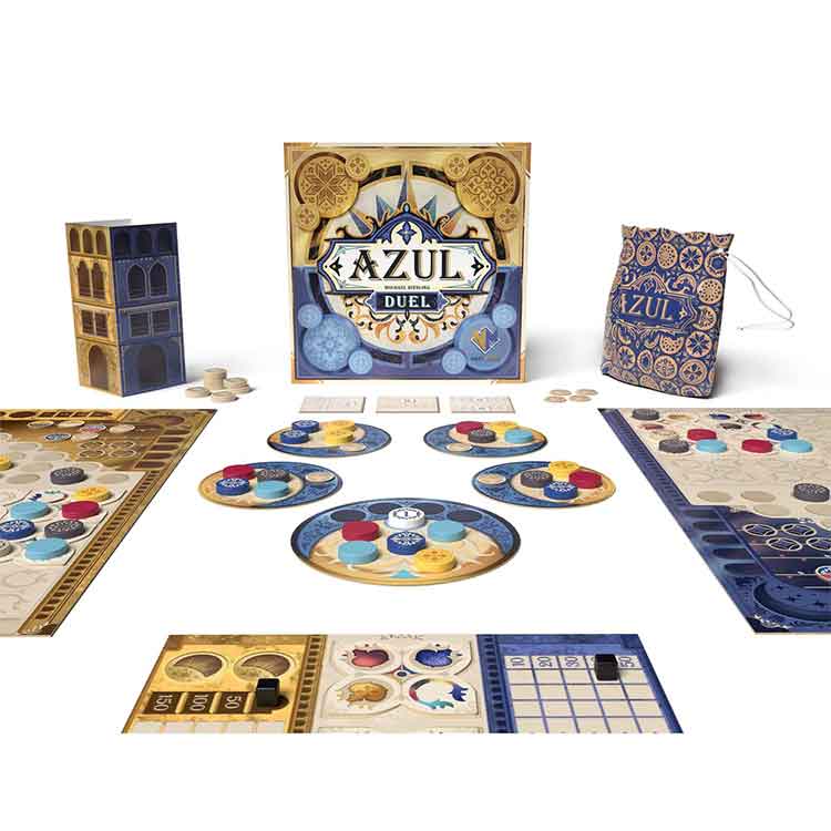 Azul Duel Strategy Board Game by AJ Toys & Books – 2-Player Tile Game