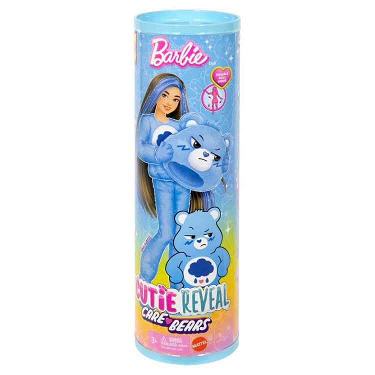 Barbie Cutie Reveal Care Bears Doll – Grumpy Bear Blue Plush Costume