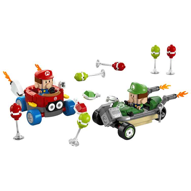 LEGO Super Mario Kart Baby Mario vs Baby Luigi Building Set 72034