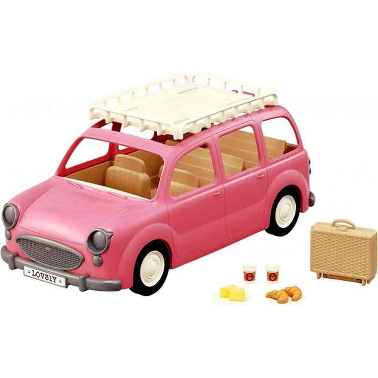Sylvanian Families Family Picnic Van – 15-Piece Toy Vehicle Playset