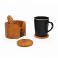 Coaster Set of 6 in Holder 12 cm