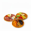 Set of 3 Olive Wood Wooden Plates