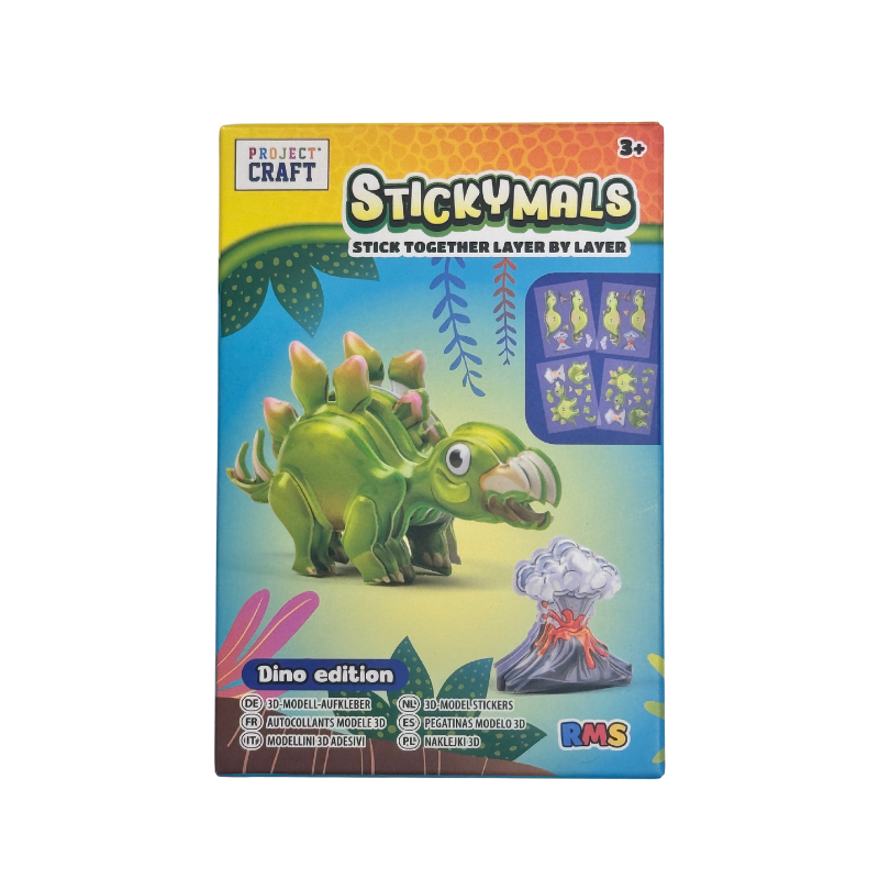 PoundFun Project Craft Dino Edition Stickymals Reusable Stickers