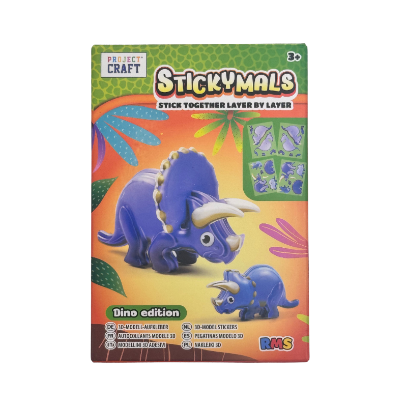 PoundFun Project Craft Dino Edition Stickymals Reusable Stickers