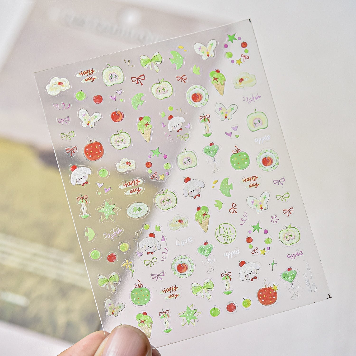 LuLuFun Studio Bear and Puppy Nail Deco Stickers - Cute DIY Nail Art