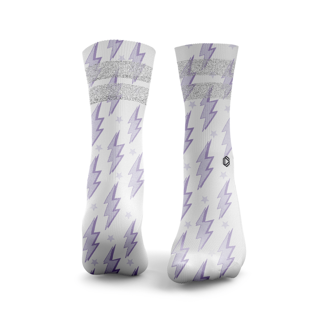 Lightning Bolts Glitter Socks