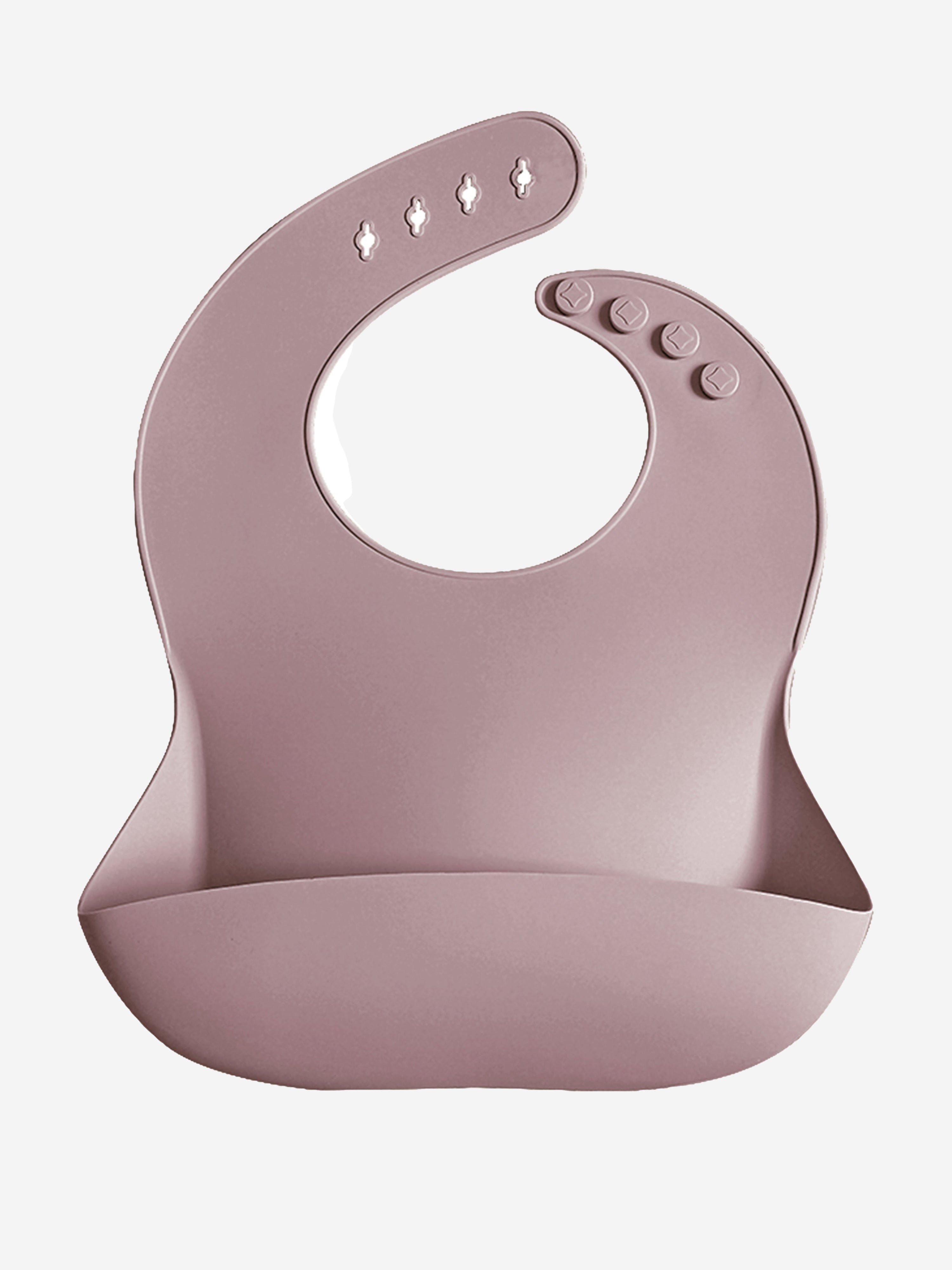 Bloom Bambini Baby Silicone Bib – Adjustable Catch-All Pouch in Purple
