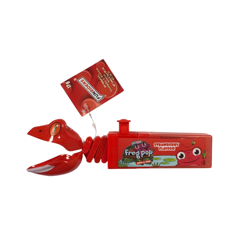 PoundFun Frog Pop Desk Clip & Fidget Toy – Strawberry Red Stationery