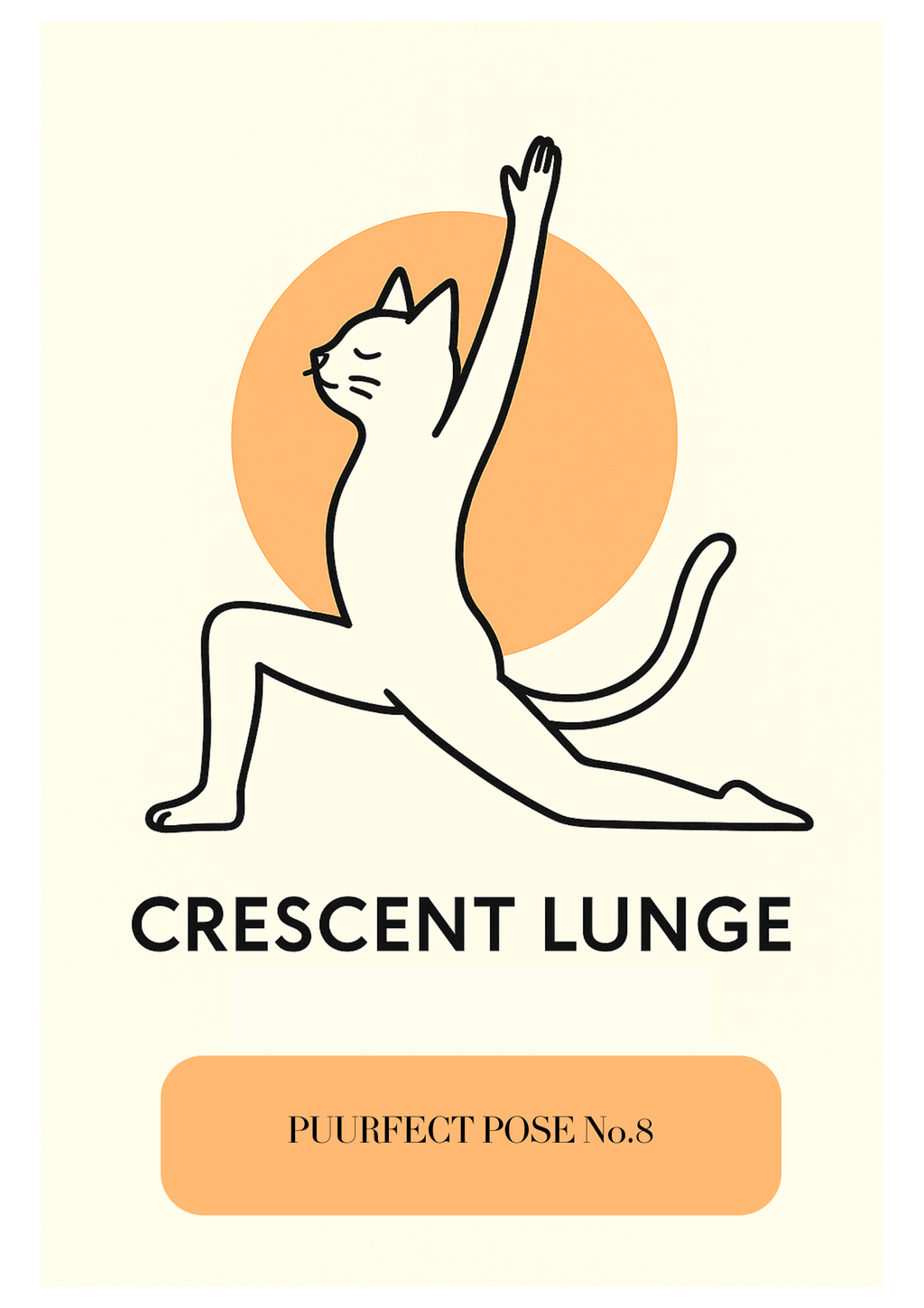 Cat Yoga Digital Print Bundle – 9 Poses + Full Poster (Instant Download)