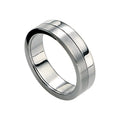 Gecko Jewellery Two Tone Spinning Band Ring – Polished & Brushed Steel