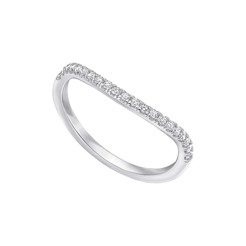 Gecko Jewellery Zirconia Wave Cluster Ring | Sterling Silver Band