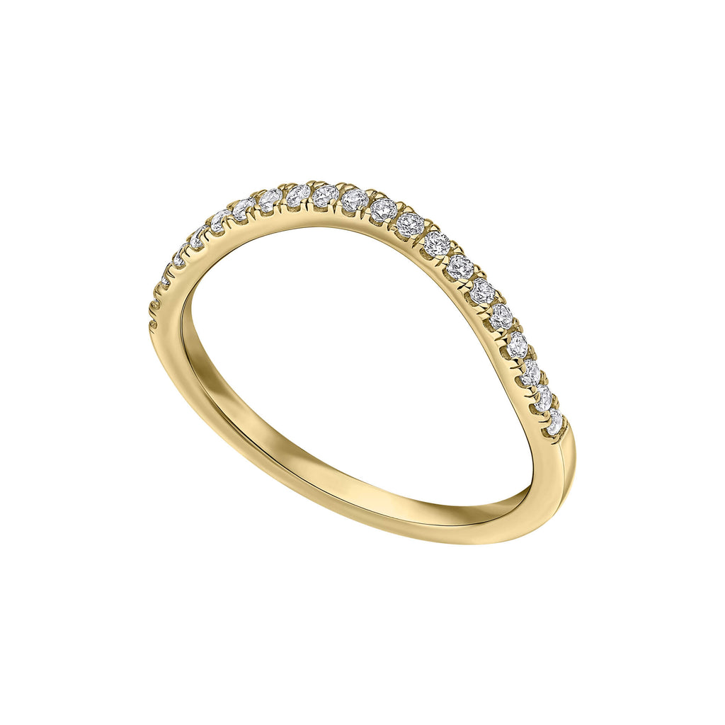 Gecko Jewellery Zirconia Wave Cluster Ring | Sterling Silver Band