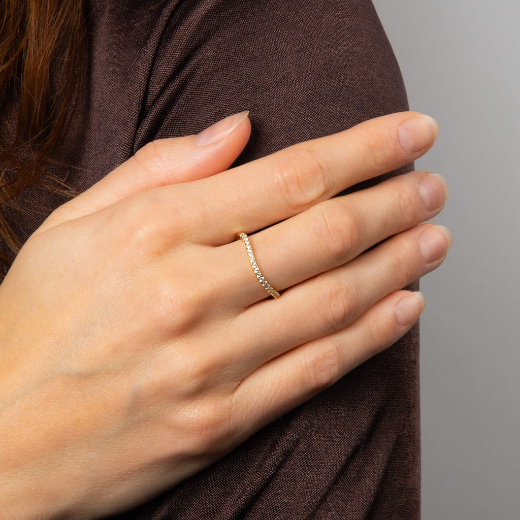 Gecko Jewellery Zirconia Wave Cluster Ring | Sterling Silver Band