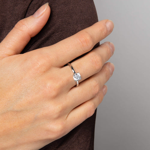 Gecko Jewellery 1ct Diamonfire Zirconia Double Claw Solitaire Ring