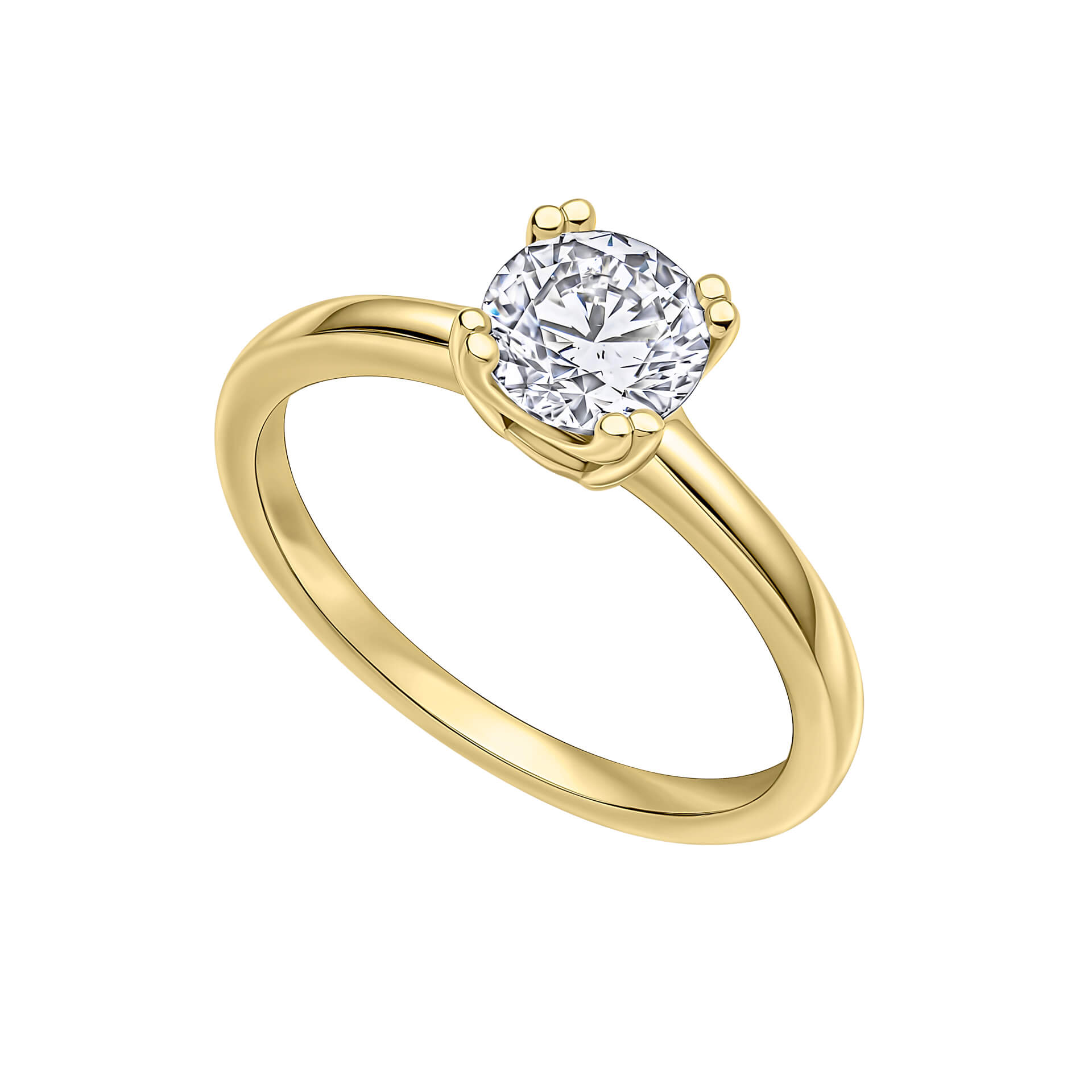 Gecko Jewellery 1ct Diamonfire Zirconia Double Claw Solitaire Ring