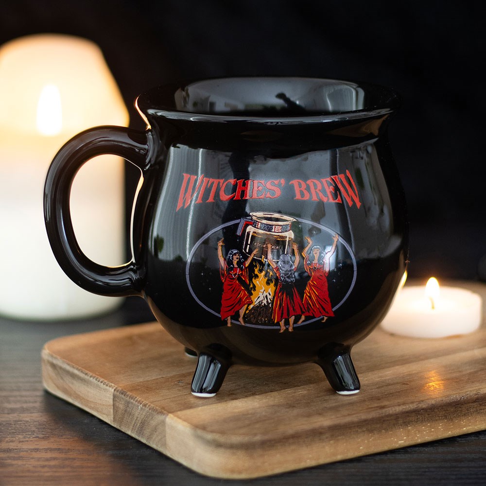 Steven Rhodes Witches' Brew Cauldron Mug – 430ml Ceramic Gothic Cup
