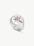Astrid Pink Rhodochrosite Star Ring in Recycled Sterling Silver | No More