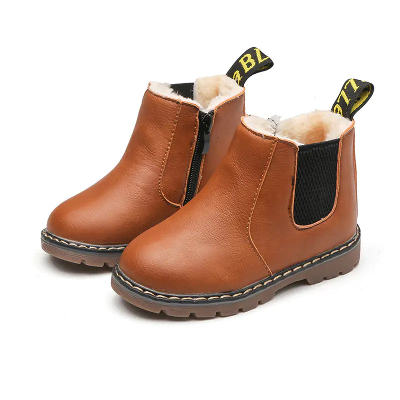 Boys' Short Boots – Non-Slip Children's Martin Boots – Warm & Durable Kids' Footwear